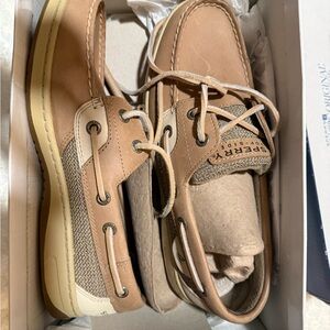 Sperry women's Brown and Cream Boat Shoes